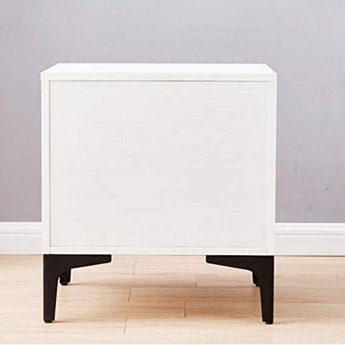 JYDQM Bedside Table Bedside Table, Mini Small Family Bedside Iron Simple White Locker