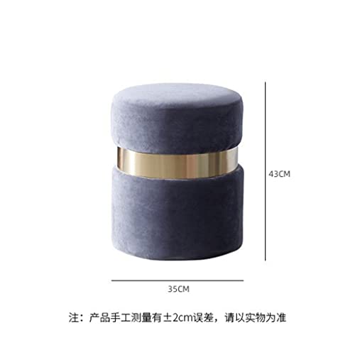 MJWDP Foot Stool, Fabric Art, Round Stool, Low Stool, Household Use (Color : 3-pack, Size : Talla �nica)