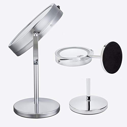 SkiPdr 5X Magnification Facial Makeup Cosmetic Mirror Round LED Light Makeup Mirror