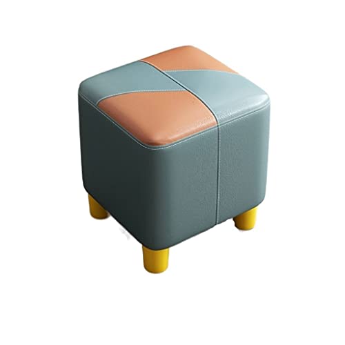 LUKEO Orange Small Stool, Household Small Stool, Living Room Sofa Stool, Soft Bag Stool (Color : Argento, Size : Talla �nica)