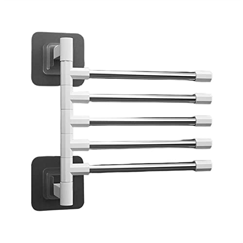 HIGOH Towel Racks,Towel Holder Towel Rail for Bathroom, Creative Swivel Towel Bar, Wall Mount Bathroom Hand Towel Holder Holder Storage Organizer