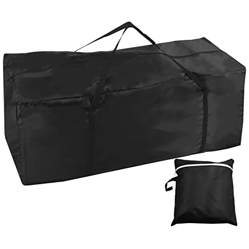 OUTLS Garden Furniture Cushion Storage Bag Large 173x76x51cm Oxford Fabric Waterproof Outdoor Cushion Covers With Handles Christmas Tree Bag Blac