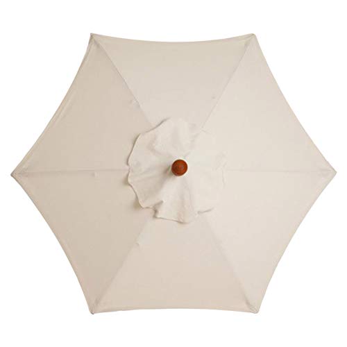 kemengsuer Replacement Parasol Cover, 2m/6 Ribs Polyester Fabric Waterproof Patio Umbrella Parasol Cover, Garden Parasol Canopy Cover Garden Shad