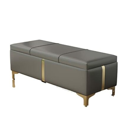 ASUVUD Entry Shoe Rack, Shoe Stool, Entrance Stool, Shoe Cabinet, Long Bench (Color : Argento, Size : Talla �nica)