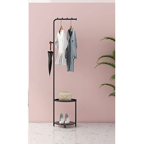 N/A Coat Rack Floor Nordic Hanger Bedroom Light Luxury Home Living Room Hanging Clothes Simple (Color : Svart, Size : 175 * 42 * 35cm)