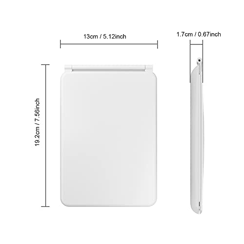 FOME Makeup Mirror with Lights, Travel Make up Vanity Mirror with 72 LED, 1x/10x Magnification Touch Screen Dimmable Lighting Rechargeable Magnif