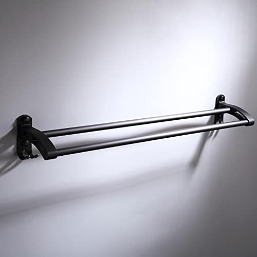 HIGOH Towel Racks, Towel Rail for Bathroom,Wall Mounted Space Aluminum Double Towel Bars,Kitchen Bathroom Towel Hanger,Bathroom Accessories Hand