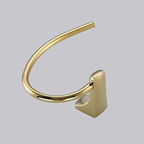 LIUZH Towel Holder Gold Non Perforated Semicircle Towel Ring Bathroom Towel Rack Stainless Steel Towel Rack Bathroom Pendant