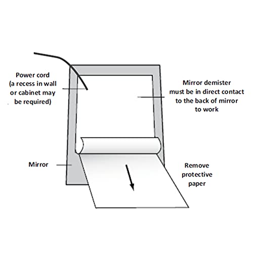 Kudos-Trading Mirror Demister Pad Heated Mist Free Bathroom Make Up Shaving Demista IP44 Rating Next Working Day Prime Delivery (MH 7020 500 x 29