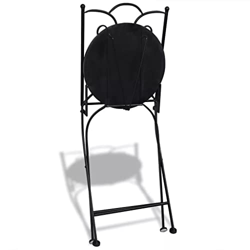TJLSS Bistro furniture 3 pcs Ceramic tiles Terracotta decorative and functional garden furniture set