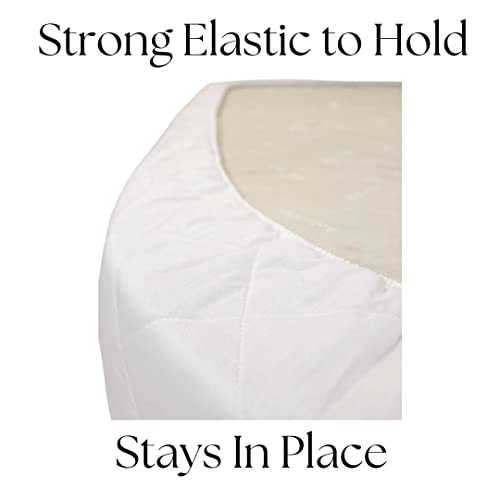 Jonic Essentials Motorhome Caravan Bedding Mattress Protector for Island Shaped Motorhome Caravan Mattress Beds, Luxury Padded Polycotton, Elasti