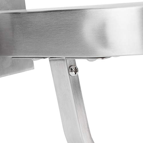 FVRTFT Bathroom Shelf Bathroom Shelves, Wall-Mounted Bathroom Glass Shelf Stainless Steel Storage Rack Tempered Glass Towel Bar Rail Bathroom Org