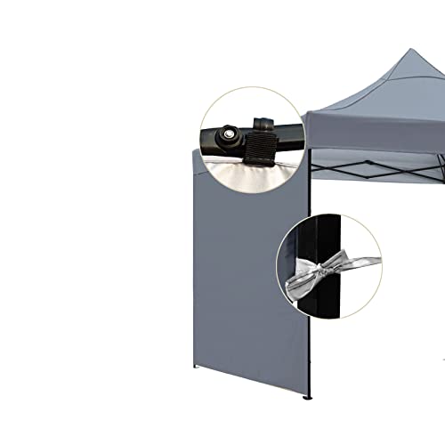 Gazebo Side Panel, Canopy Sidewall Panels, Straight Leg Gazebos Tent, Sunshade, Windproof and Give Privacy, 1 Pack Sidewall Only, Gray
