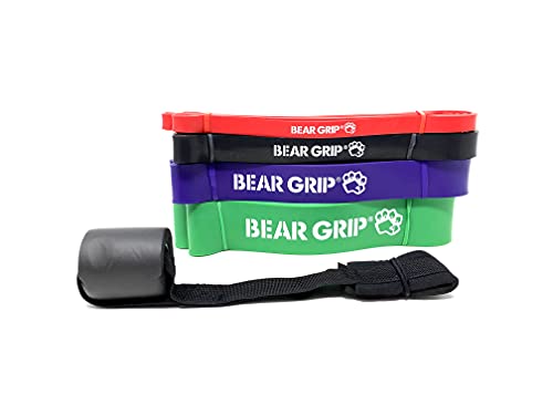 BEAR GRIP - Pull Up Assist Bands | Heavy Duty Resistance Bands for Assisted Pull Ups, Yoga, Stretch Mobility, Crossfit, Strength Training for Men
