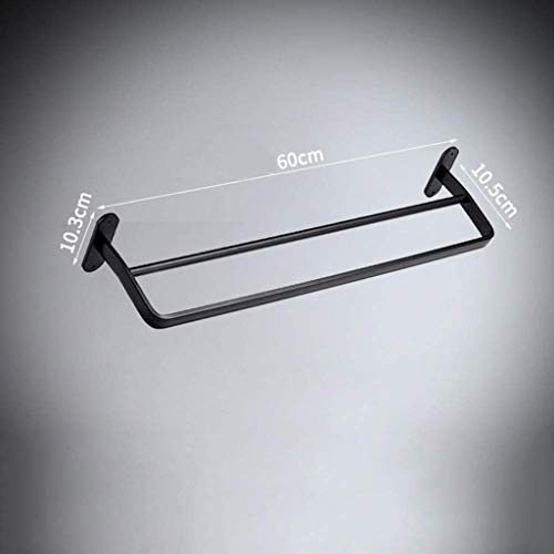 RSOCHS Bathroom Towel Bar Stainless Steel Towel Bar Matte Black Contemporary Style Wall Mount for Bath Kitchen