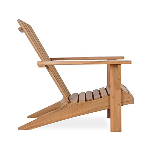 OTSUN Teak Oversized Adirondack Chair, 100% Solid Grade-A Teakwood Patio Chairs Weatherproof for Outdoor, Yard, Poolside