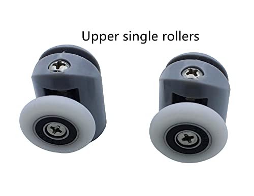 KEABATH 8pcs Shower Door Rollers, Shower Glass Rollers Shower Single Wheel Runner Pulleys, 25mm Wheels for Shower Enclosure, Shower Room, Shower