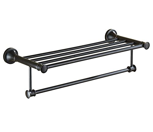 HIGOH Towel Racks,Bathroom Towel Rack Wall Mounted Towel Holder,Bath Hardware Brass Oil Brushed Towel Rack,Bath Shelf,Towel Holder,Bathroom Acces