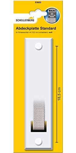 Schellenberg 53603 Roller Shutter Belt Cover Hole Spacing 18.5 cm Standard Maxi for Belt Winder and Inlet Winder White