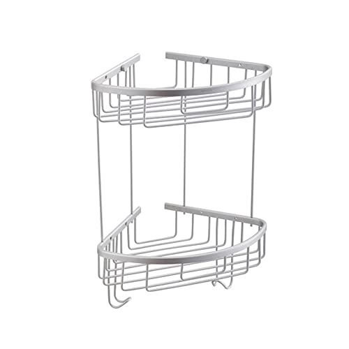 RSOCHS Wall Shelf Bathroom Towel Rack Space Aluminum Rack Double Towel Rack Bathroom Hardware Accessories
