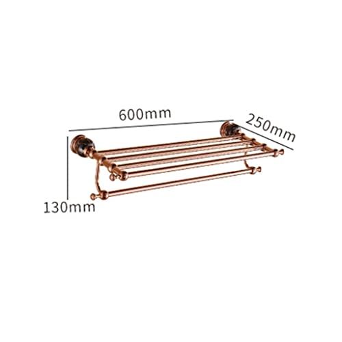 HIGOH Towel Racks, Bathroom Towel Rack Wall Mounted Towel Holder,Towel Rack,Bathroom Rack,Perforated Antique Bath Towel Holder,European Hanging T