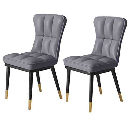 Kitchen Dining Room Furniture Chairs Modern Dining Chair Set Of 2 PU Leather High Back Soft Seat Kitchen Chair Water Proof Leather Side Chair wit