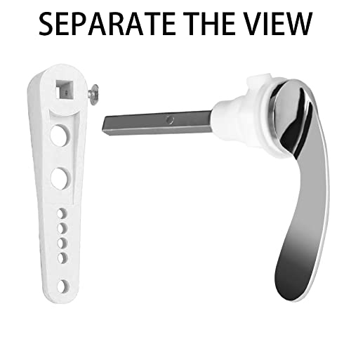 MEDILOE SY7008 Toilet Flush Handle, Alloy Split Toilet Handle Replacement Flush Lever Kit Traditional Victorian Style Toilet Chrome Plated Handle