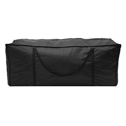 Flymer Garden Cushion Storage Bag Outdoor Storage Bag for Patio Cushions with Durable Handles Black (173 * 76 * 51cm)