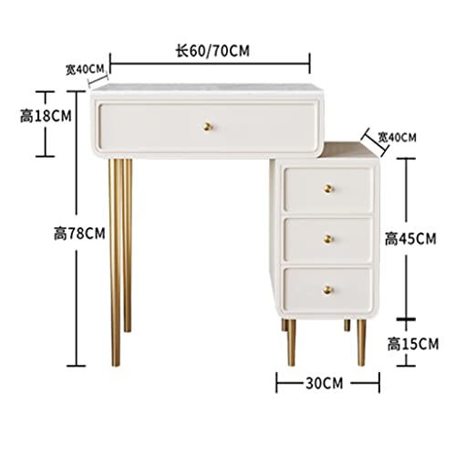 DINGZZ Pine Slate Dressing Table Solid Wood Vanity Bedroom Light Combination Storage Cabinet