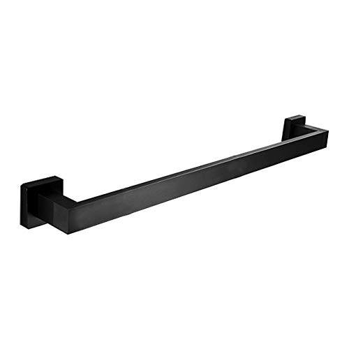 KAIISSA SUS304 Stainless Steel Towel Bar Rail - 41cm / 16 Inches, Towel Rail Rack Square Bathroom Rack Shelf Screw Wall Mounted Towel Holder Blac