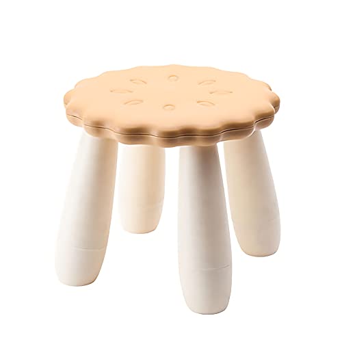 LANZON Toddler Stool | Cookie Stool Biscuit Shape Seat | Kindergarten Study Stool Kids' Chair | Waterproof Shower Stool (Cookie)