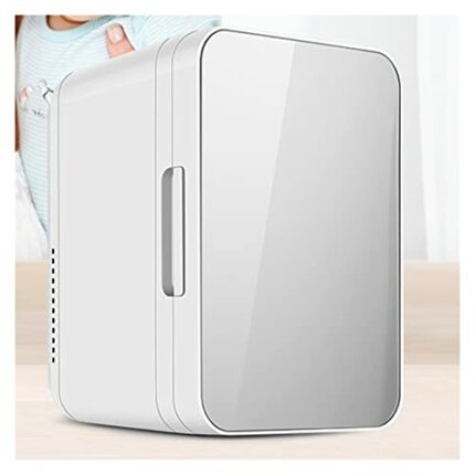 SDFGH Small Refrigerator Vertical Dual-Use Portable Cooling Heating Refrigeration Dormitory Household Beauty Mini Refrigerator (Color : Wit, Size