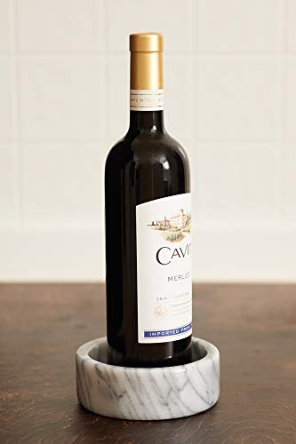 Fox Run 48758 Marble Wine Stand, Stoneware, White