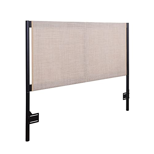Nathan James Headboard, Metal Engineered Wood Fabric, Brown, Full