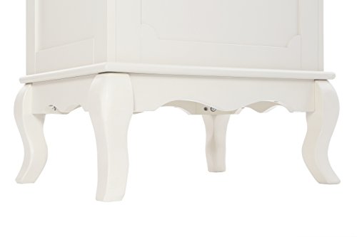 Premier Housewares Garden Storage MDF White Finish Bedside Table Outdoor Storage Box Garden Storage Box Waterproof Large Sideboard Storage Cabine