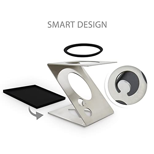 LEVIVO Bottle Holder / Drying Rack for Home Soda Maker Bottles, glass & PET, includes a Drip Catcher Tray, Premium Quality, Clever Z Design, Avai