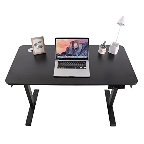LEIGE Computer Desk Laptop Desk Rolling Single Electric Height Adjustable Desk For Office Home Furniture (Color : Svart)