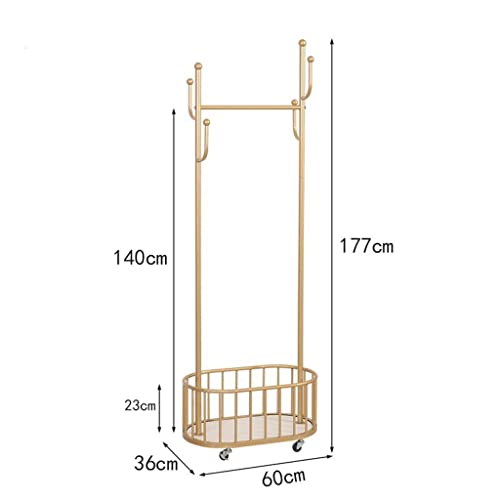 LUKEO Removable coat rack home hanger Nordic floor rack with storage coat rack (Color : D, Size