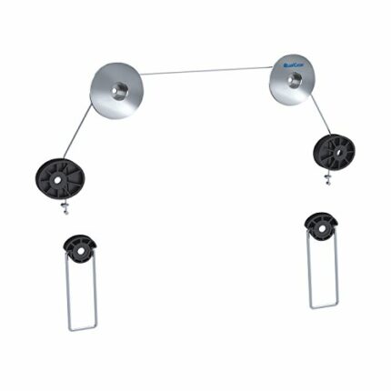 QualGear Universal Ultra Slim Low Profile Picture Hanging Style Wire Rope Stainless Steel Wall Mount for LED TV Upto 37-70-Inch
