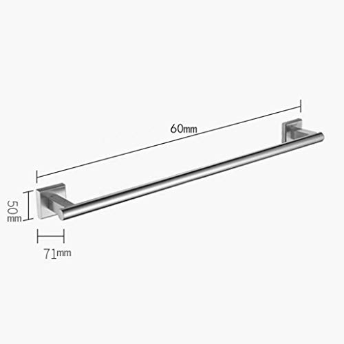 EYHLKM Bathroom Towel Bar Rack, Stainless Steel Wall Mounted Bath Single Towel Hanger, Matte Finish