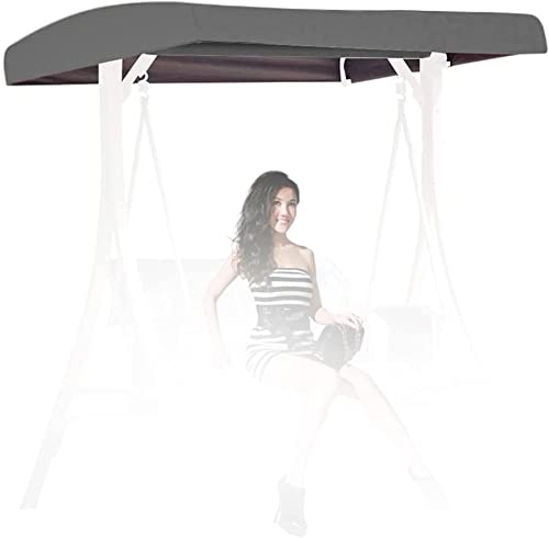 Garden Swing Seat Canopy Replacement, Swing Canopy Cover 3 Seater, Waterproof Swing Chair Top Cover Roof Sun Shade Sun Lounger for Outdoor, UV Re