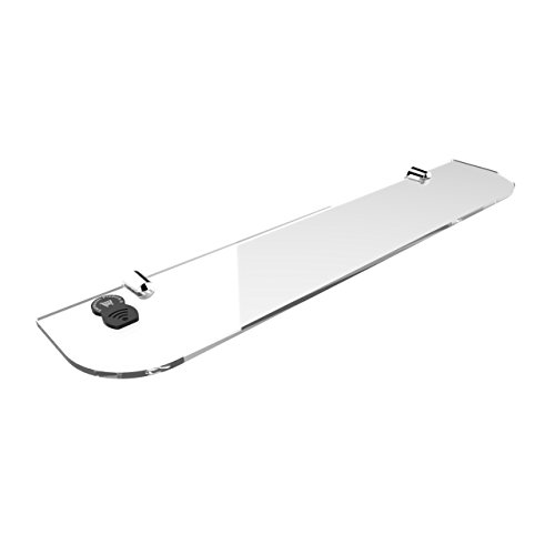 Expression Products Straight Acrylic Safety Shelf 500mm x100mm, Bathroom, Bedroom, Office, Free Trolley Token Material Sample Included per Shipme
