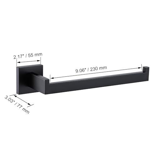Matte Black Towel Bar Hand Towel Holder Towel Rack Towel Ring Bathroom Hardware Accessories Stainless Steel Wall Mounted