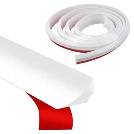 ANNTIM 2M/78inch Silicone Wet Room Floor Barrier, L Shape Shower Threshold Water Barrier, 3cm High Shower Sealing Strip Bathroom Water Dam, Sink