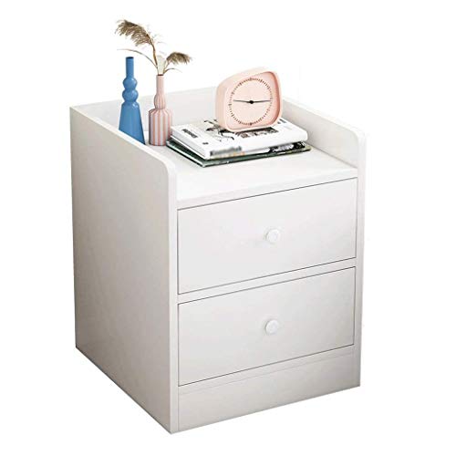 JYDQM Floor Cabinet, 2 Drawers Wooden Storage Cabinet for Home Office Living Room Bathroom Side Table Sturdy Bedroom Night Stand, White