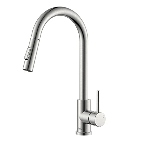 Kitchen Tap Black, APPASO Kitchen Taps with Pull Out Spray 360° Swivel, Kitchen Sink Taps with 2 Spray Modes, Single Lever Kitchen Mixer Taps Sta
