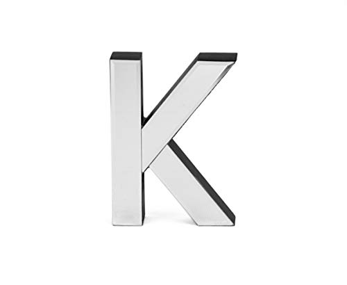 COLLECTIVE HOME - 7-inch Tall Mirrored Glass and Wood Decorative Letter, Home-Bedroom-Office Wall Décor. Perfect Fun Gift to Encourage Girls, You