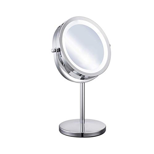 SkiPdr 5X Magnification Facial Makeup Cosmetic Mirror Round LED Light Makeup Mirror