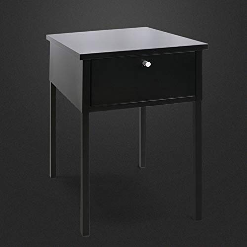 JYDQM Fashion Bedside Table Simple Nordic Bedroom Bedside Table, Tall Metal Bedside Table, Black