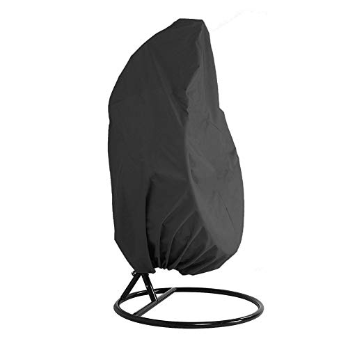 HONCENMAX UPGRADE Patio Hanging Chair Cover - Cocoon Egg Chair Cover - for Rattan Wicker Swing Seat Chair - Waterproof Furniture Protective Cover